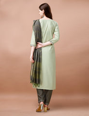 Fully Stiched Kurta and Pant & Dupatta Set - WELCOME